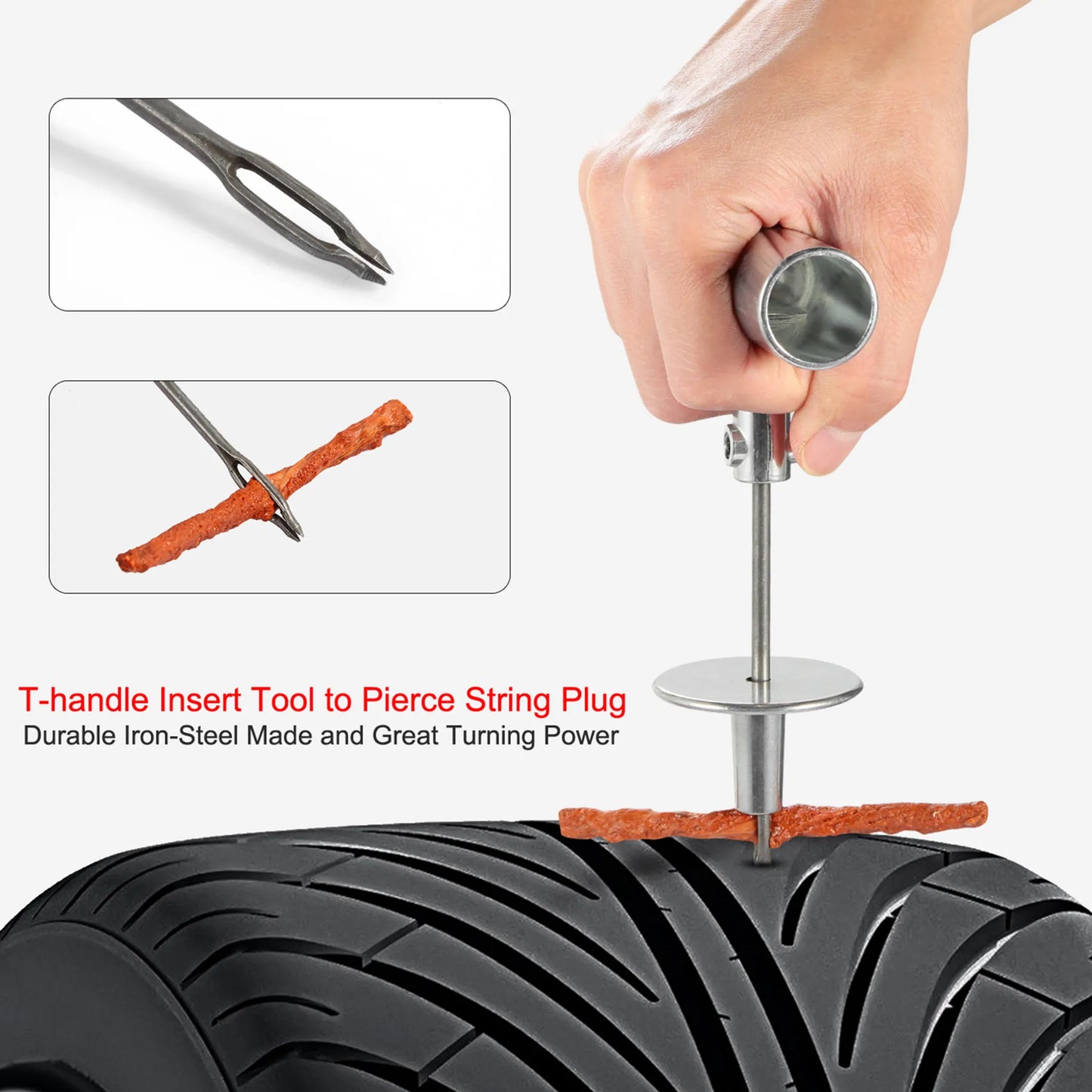 57 Pcs Universal Tire Repair Tools Kit