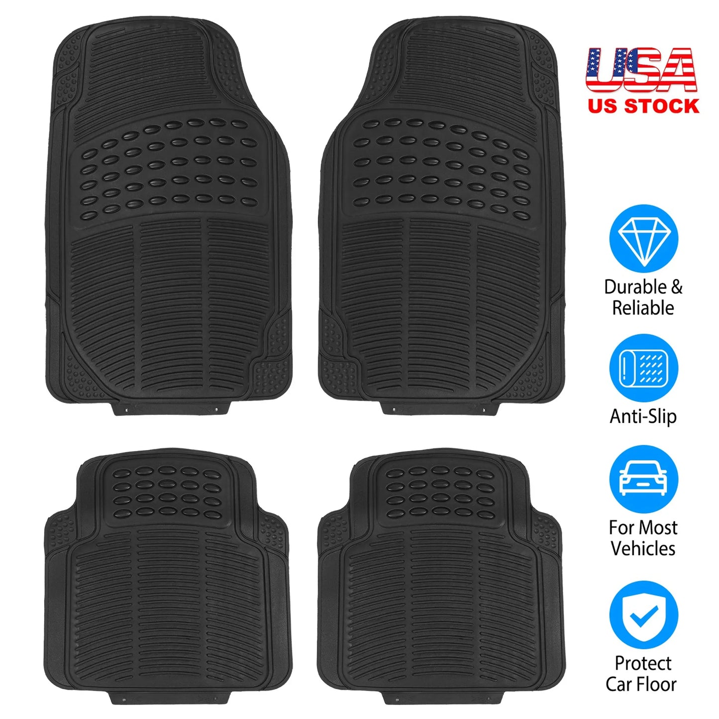 4Pcs Automotive Floor Mats