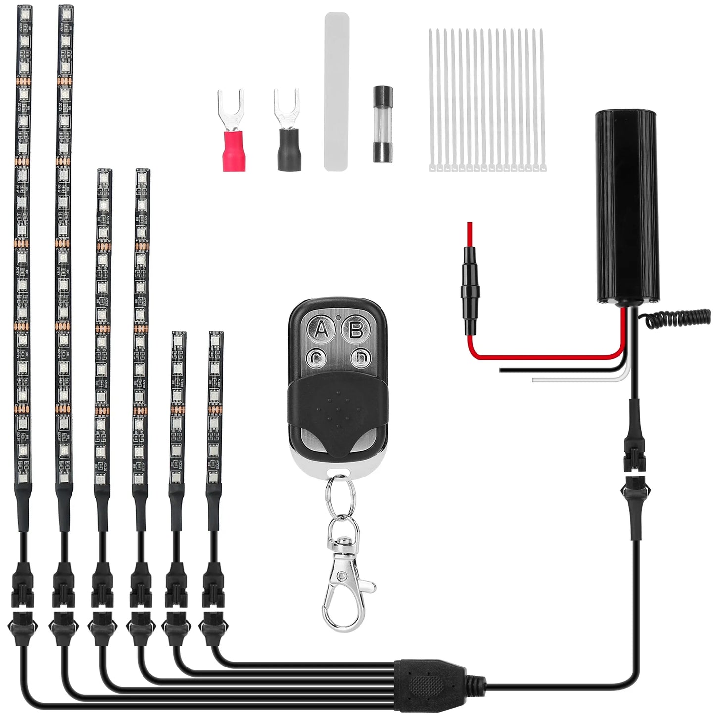 6Pcs Motorcycle LED Light