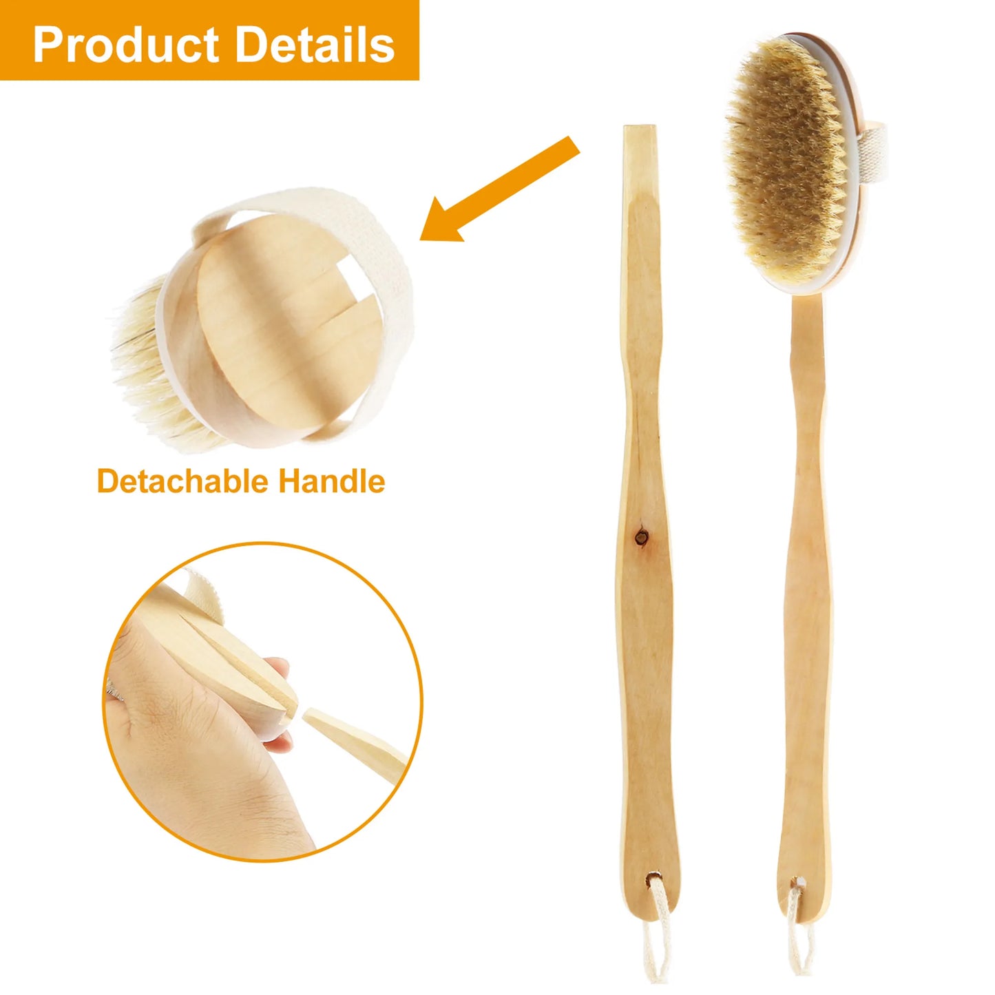 Bath Brush 15" Shower Body Back