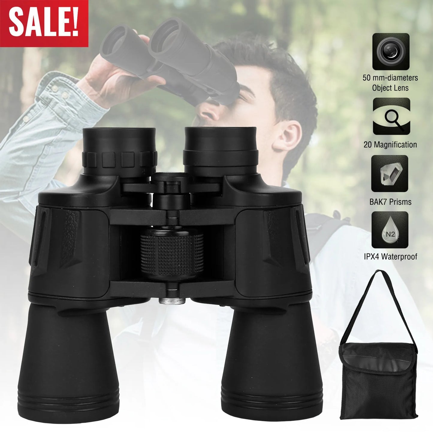 20x50 Binoculars Waterproof High Power