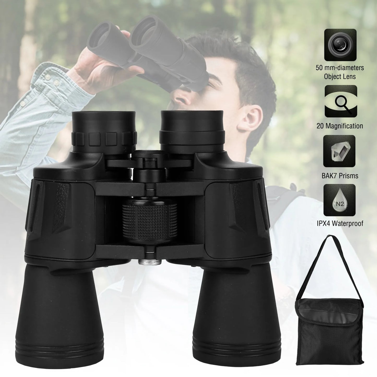 20x50 Binoculars Waterproof High Power