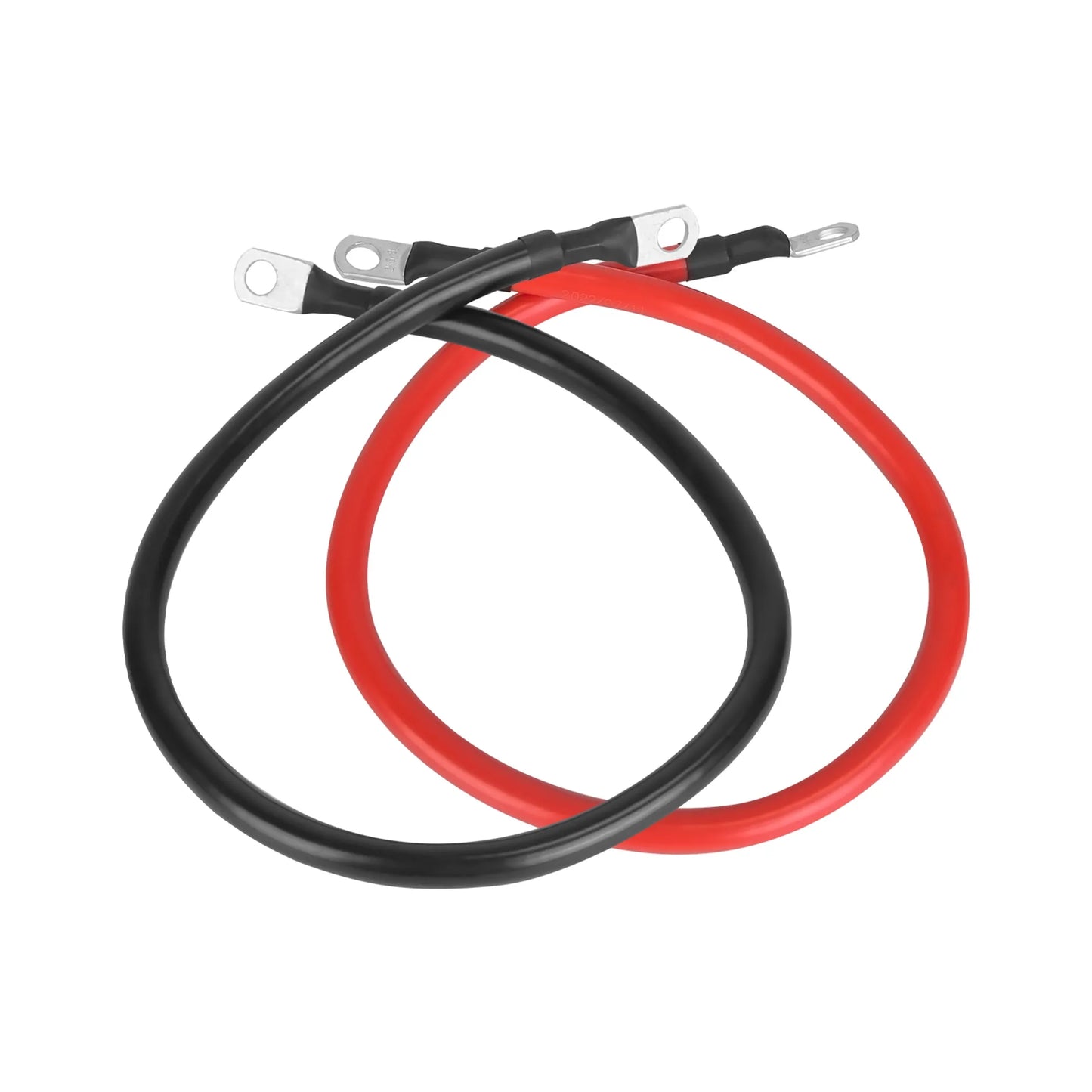 2Pcs 2 AWG Gauge Copper Battery Cables Car