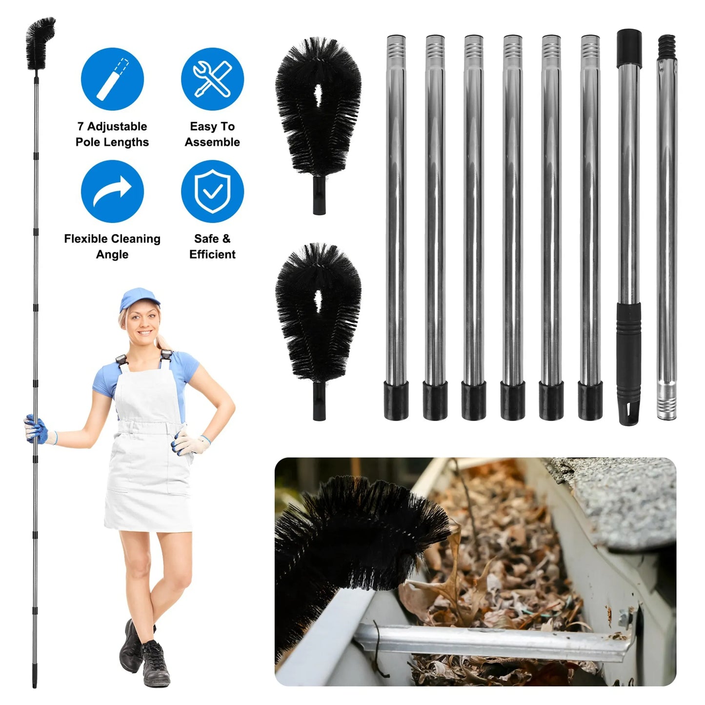 10.5FT Gutter Cleaning Brush