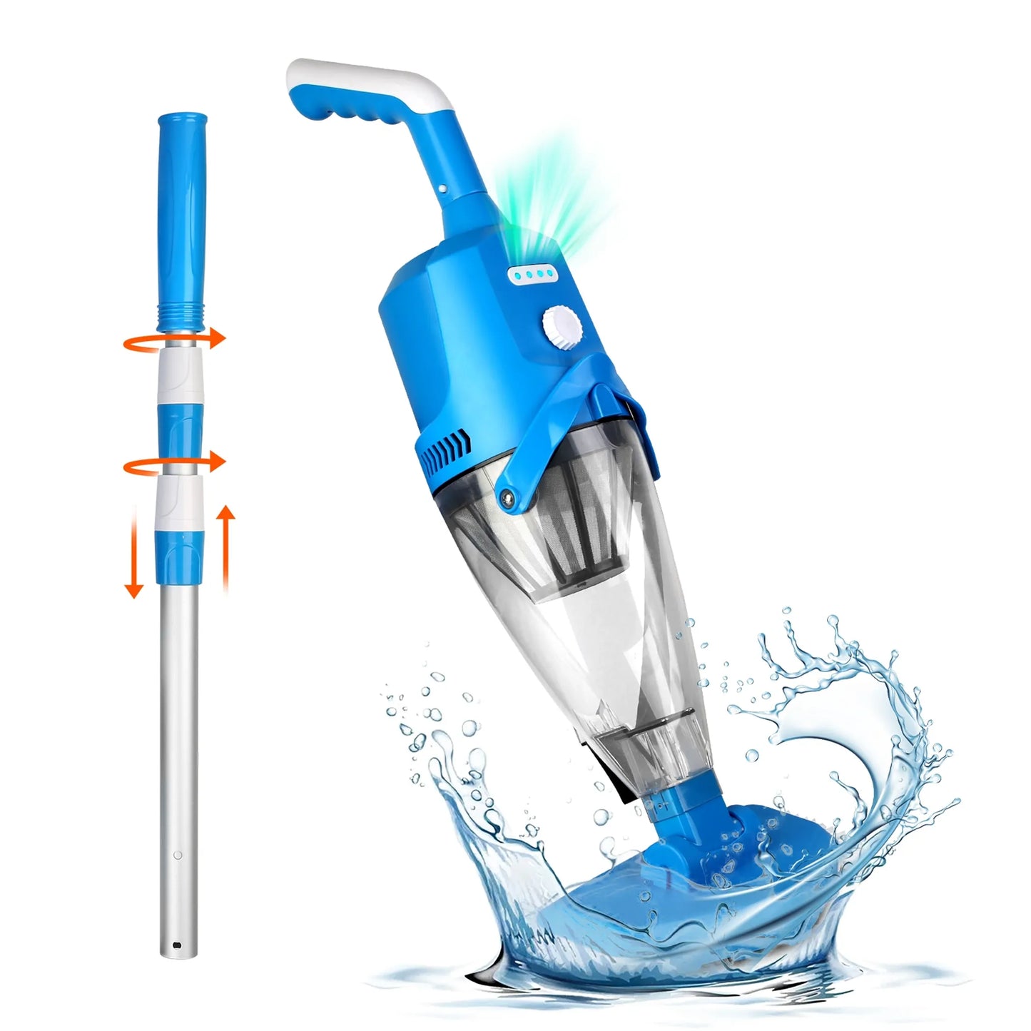 21GPM Cordless Pool Vacuum With Telescopic