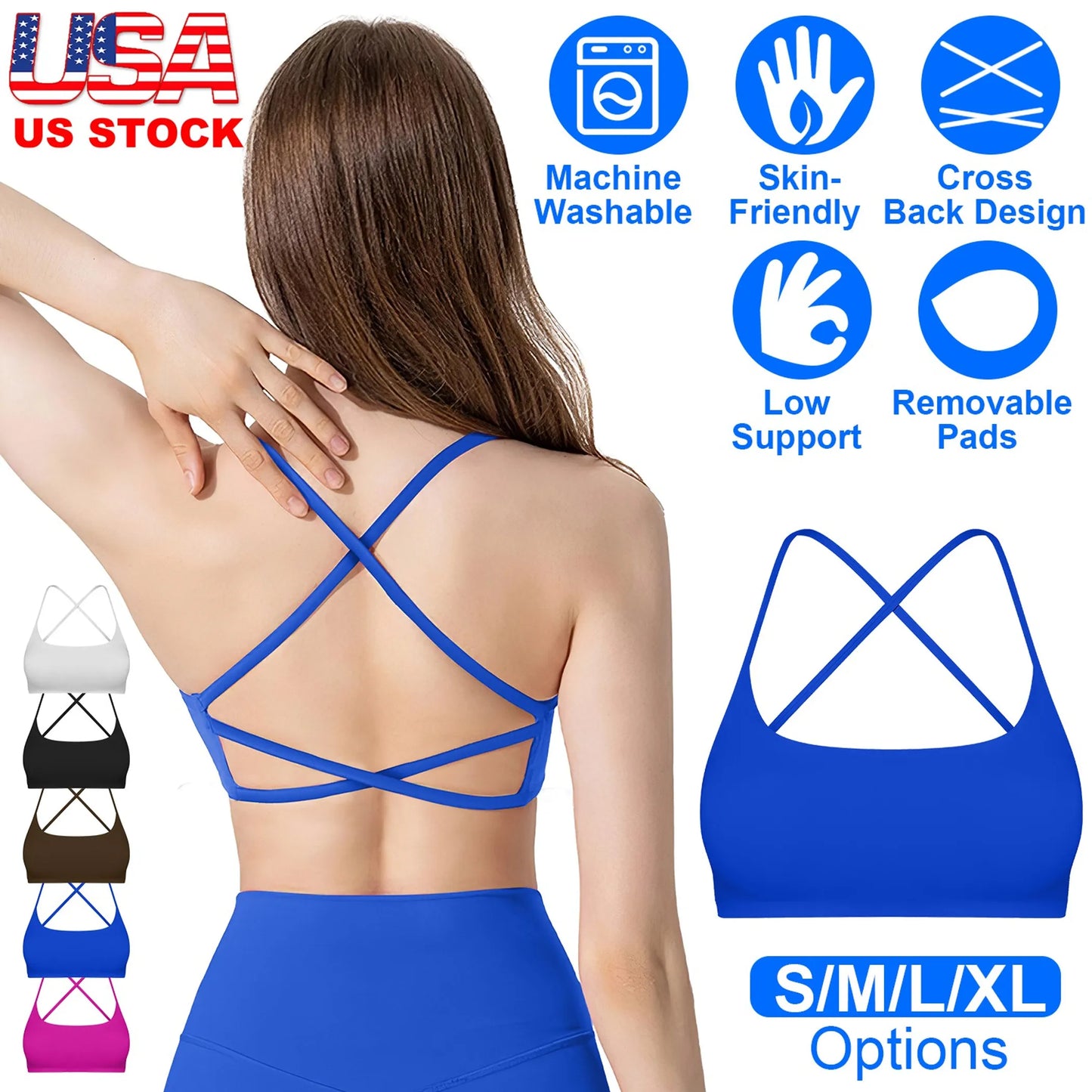Women Cross Back Sport Bras