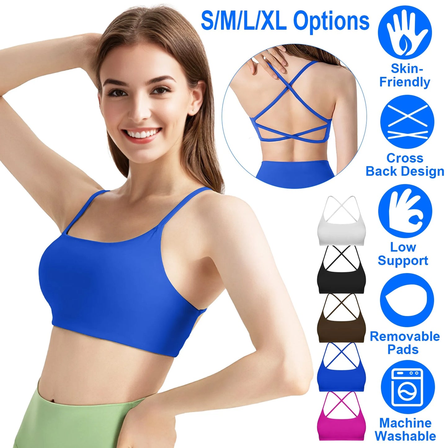 Women Cross Back Sport Bras