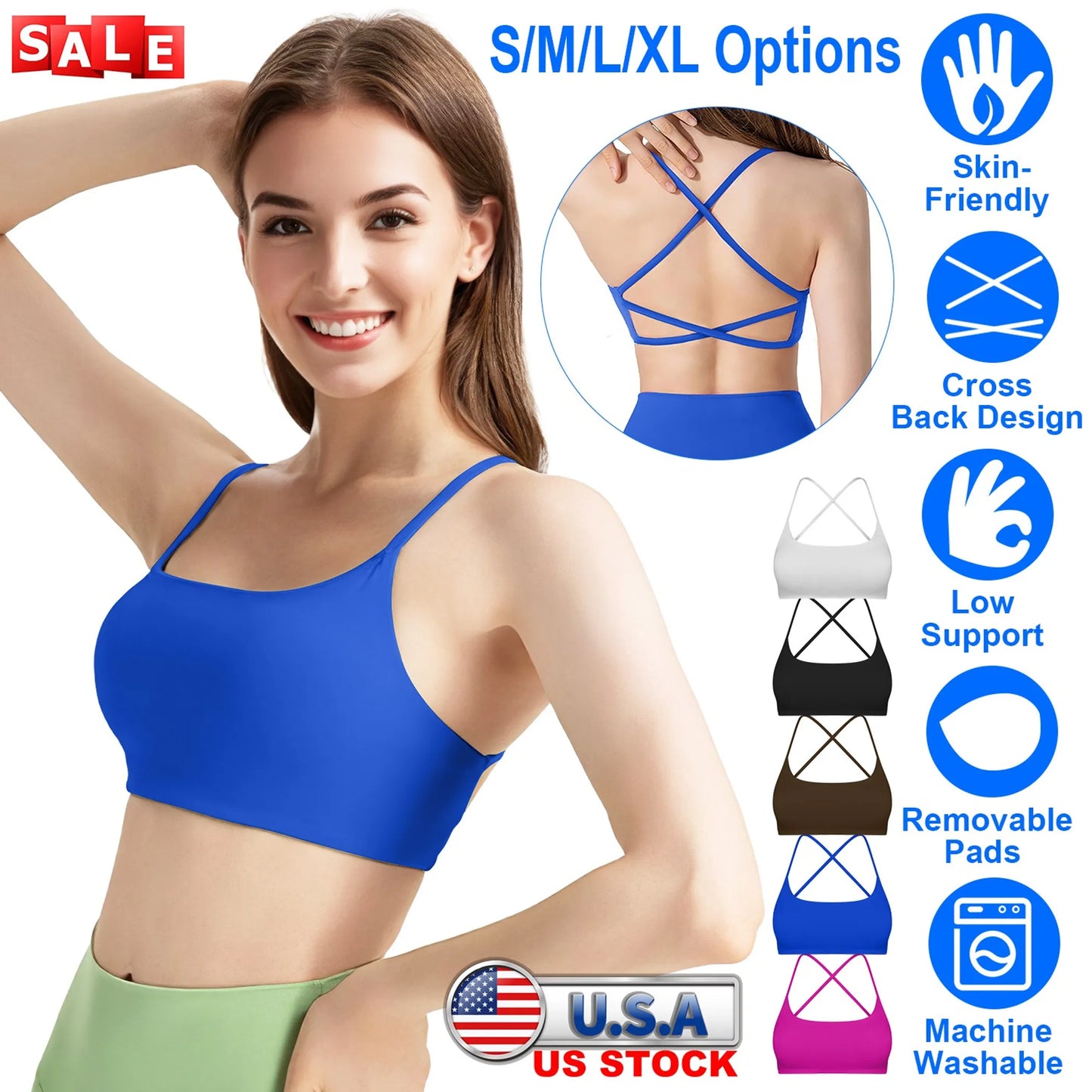 Women Cross Back Sport Bras