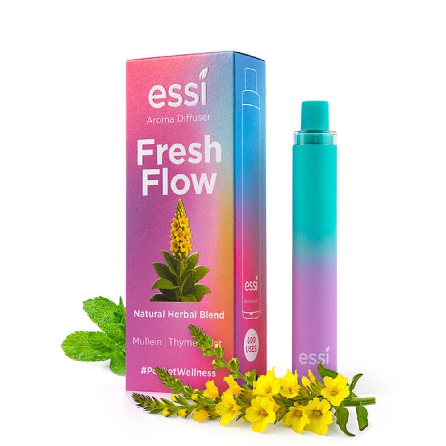 Fresh Flow Aroma Herbal Diffuser with Mullein Thyme Mint Lemon Berry