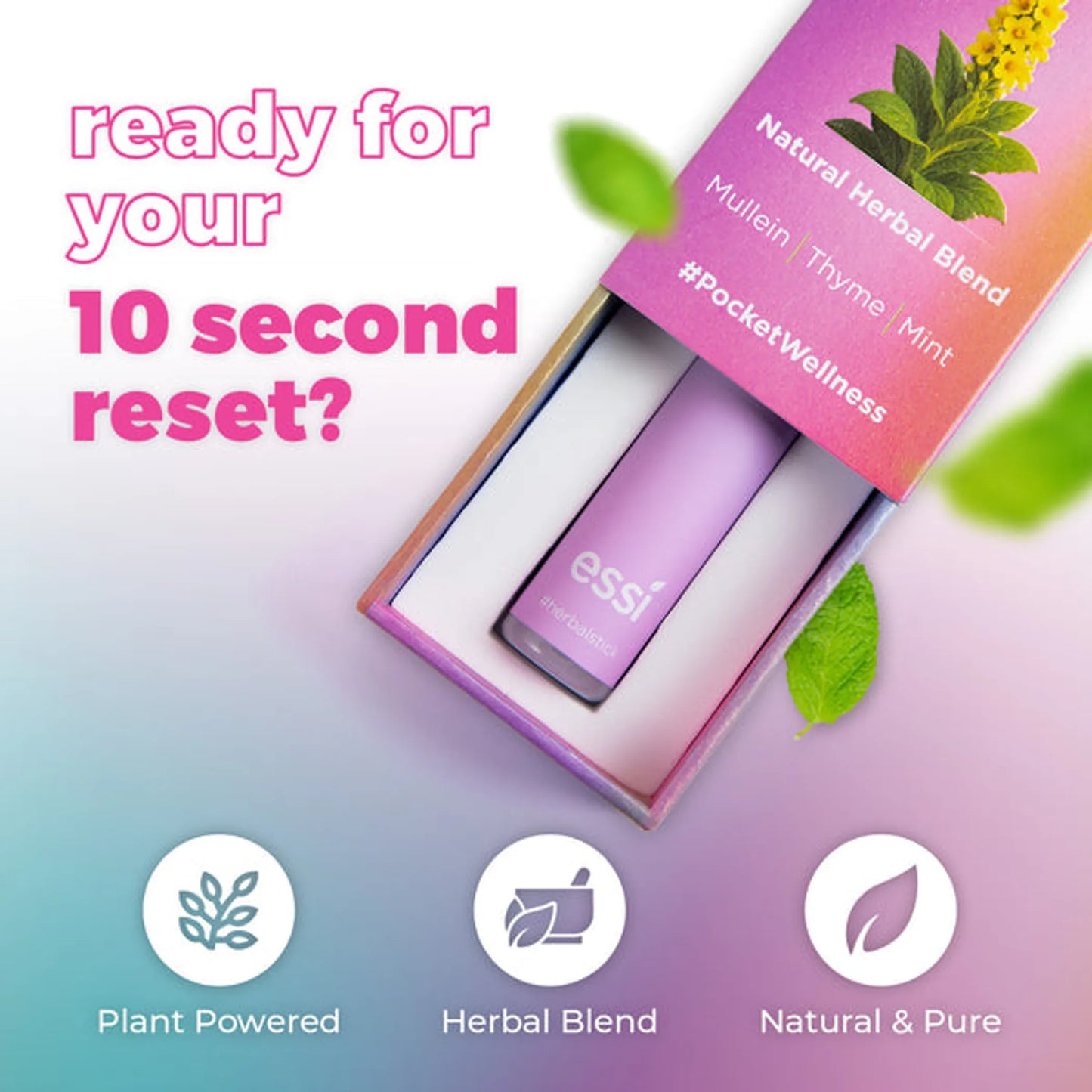Fresh Flow Aroma Herbal Diffuser with Mullein Thyme Mint Lemon Berry