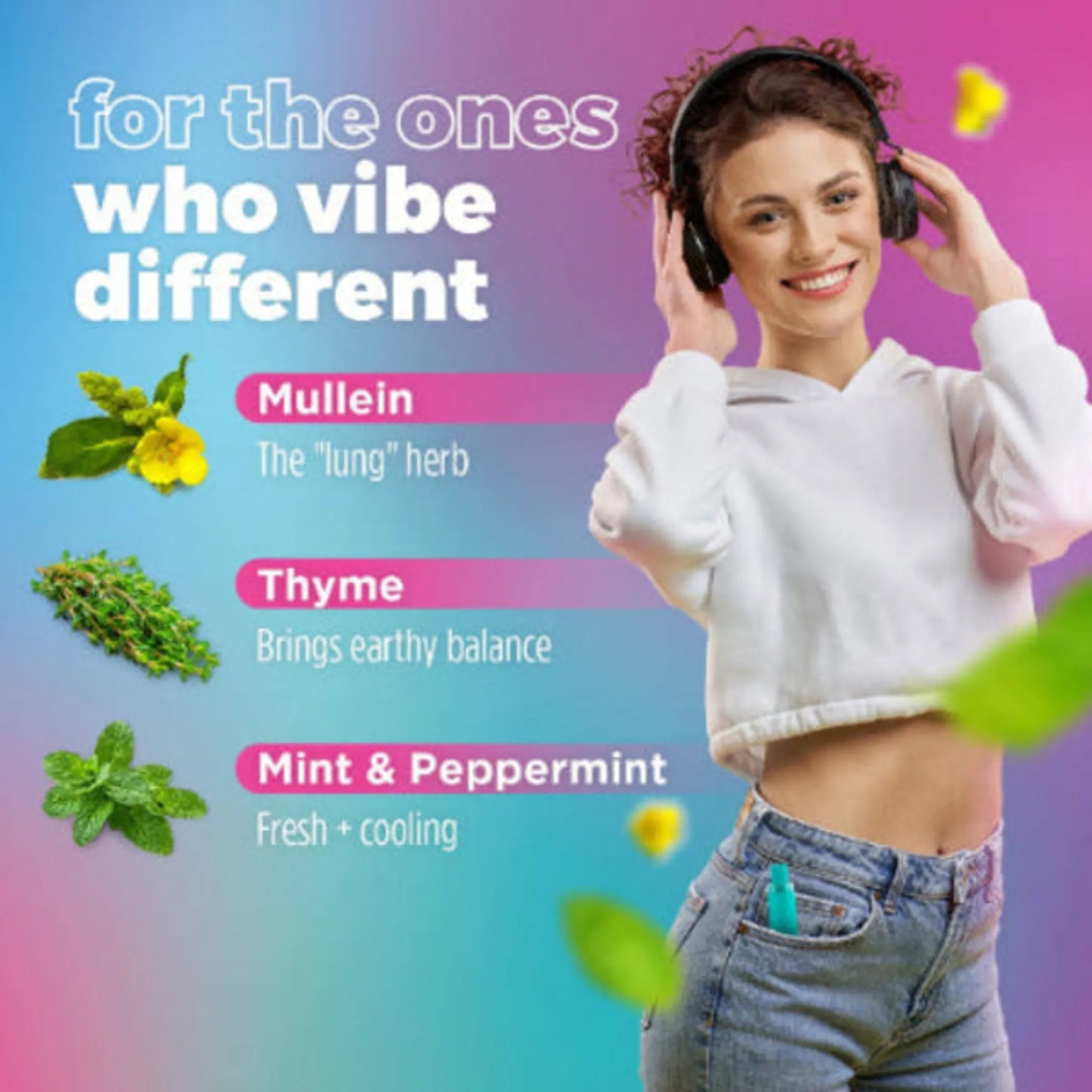 Fresh Flow Aroma Herbal Diffuser with Mullein Thyme Mint Lemon Berry