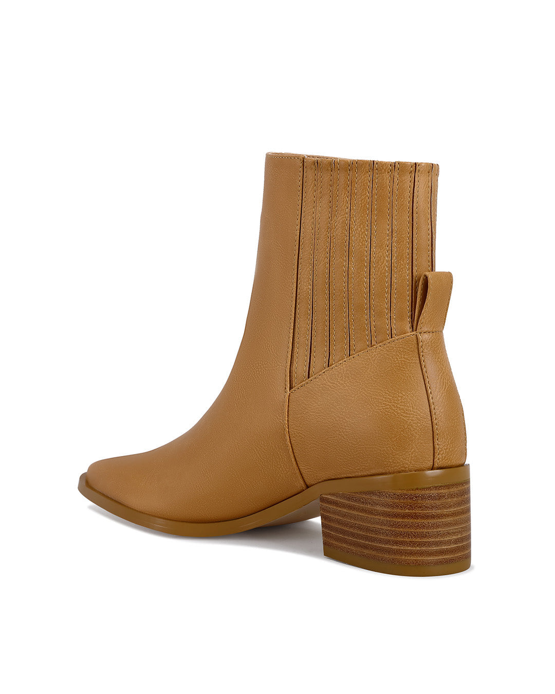 Women's Leather Stacked Heel Chelsea Boot-3