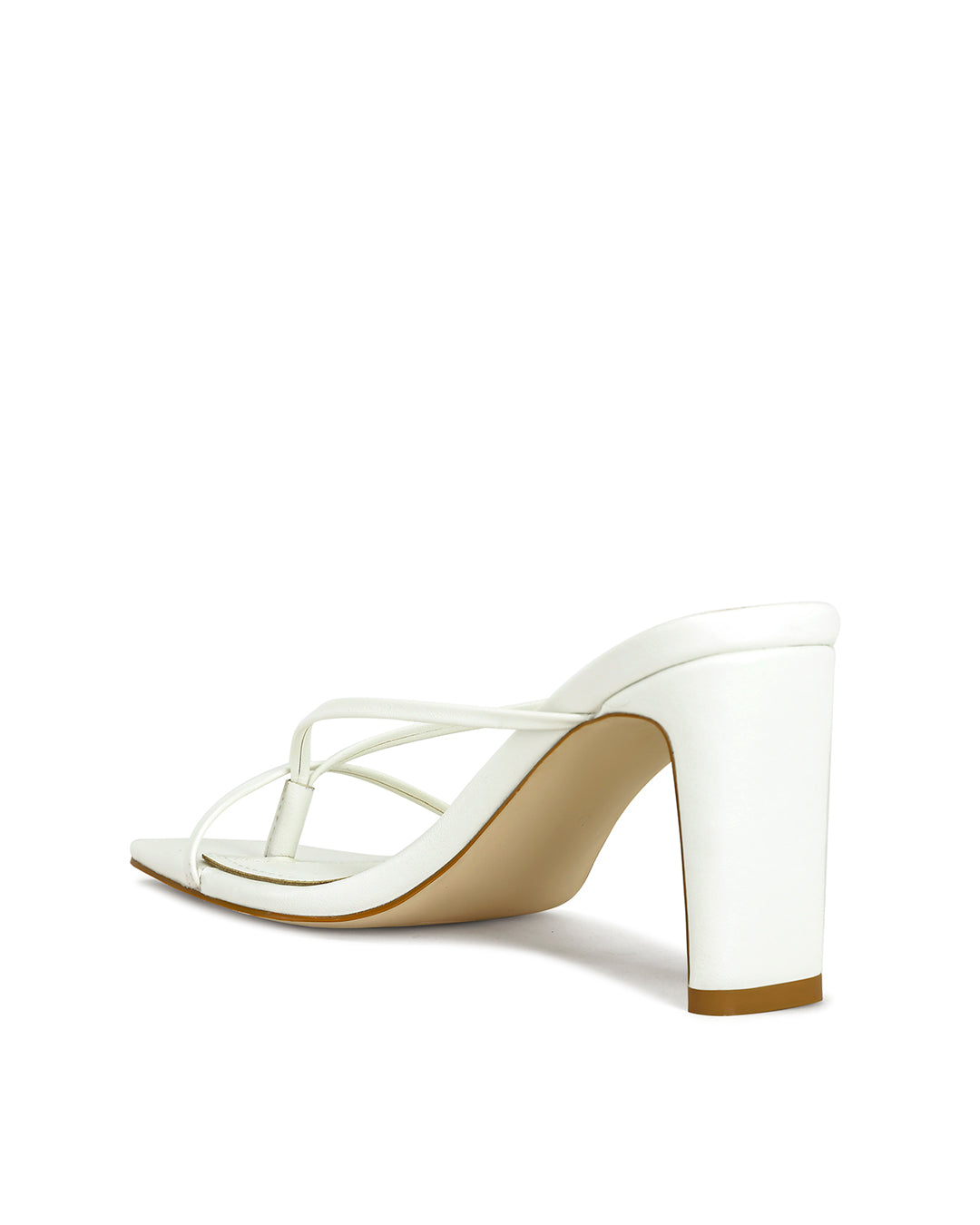 Synthetic Leather Block Heel Shoe Female Mid Heel 8cm-3