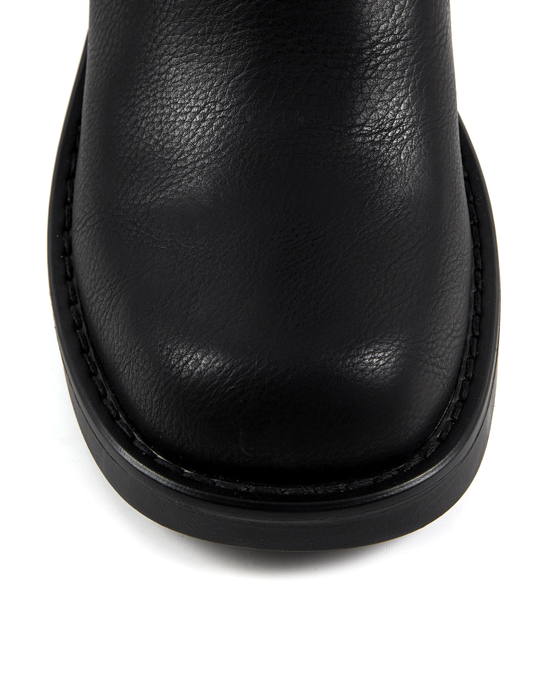 Kala Combat Ankle Boot with Metallic Buckle Black Color-4