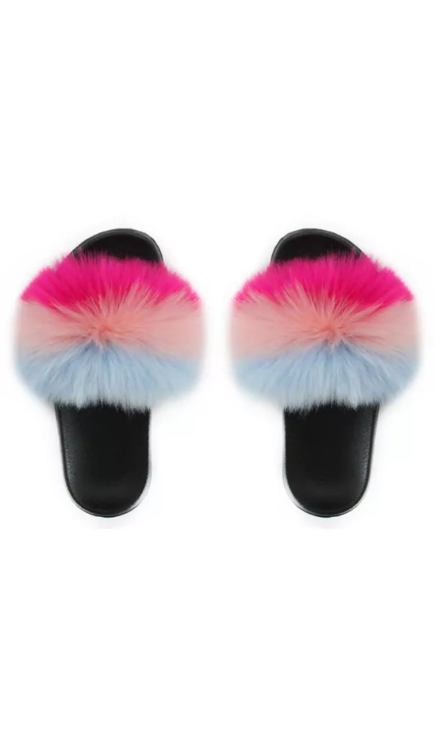 Faux Fur Slides