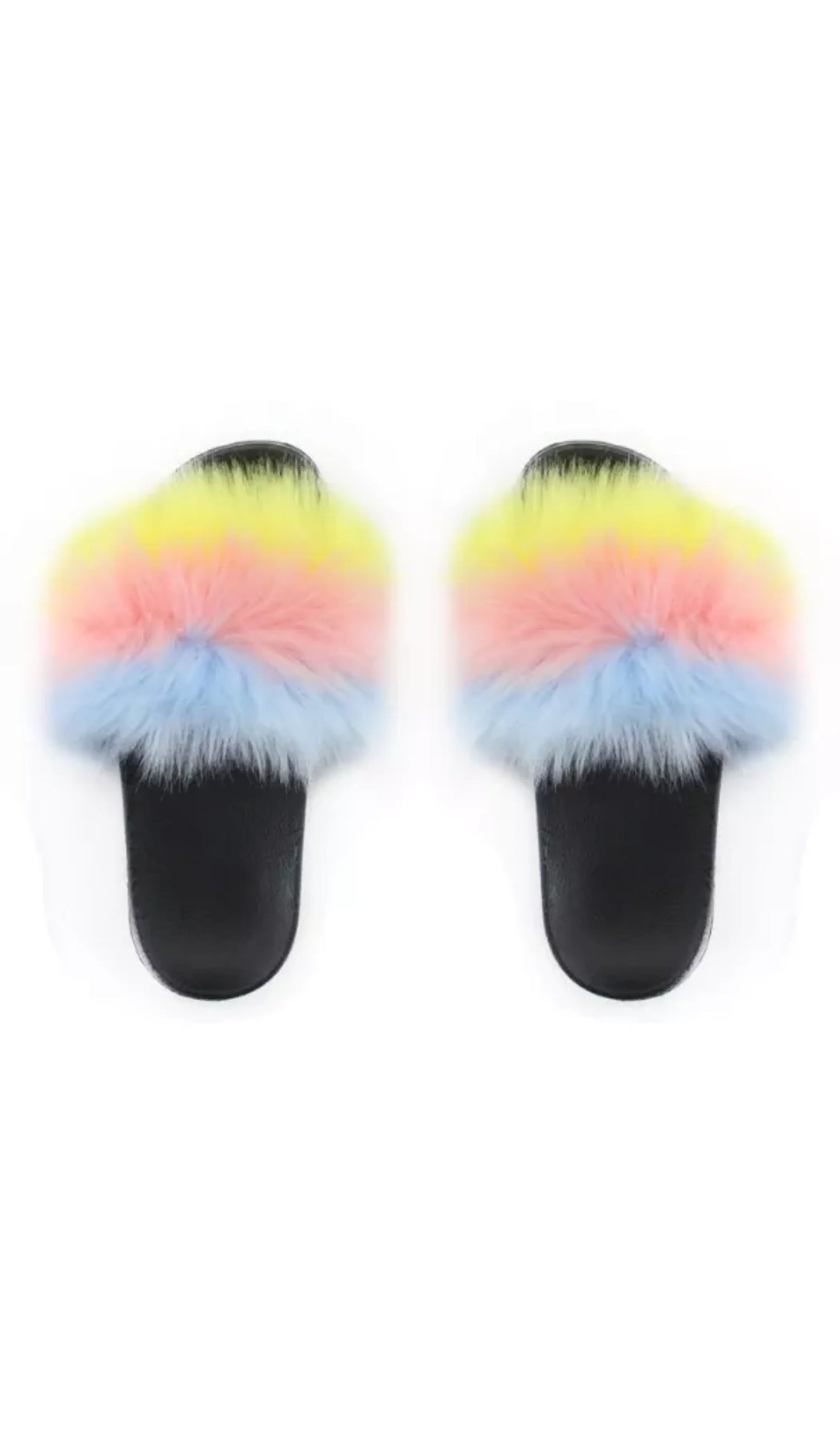 Faux Fur Slides