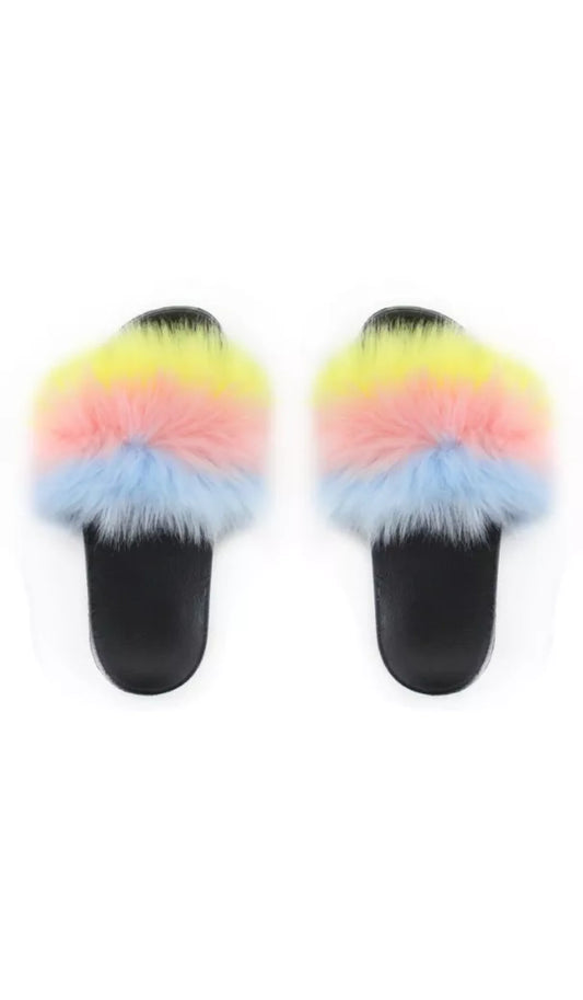 Faux Fur Slides