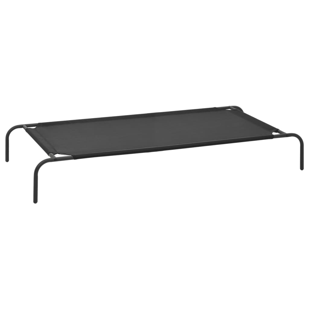 XL Elevated Dog Bed Raised Dog Cot Puppy Sleeping Bed Black -0