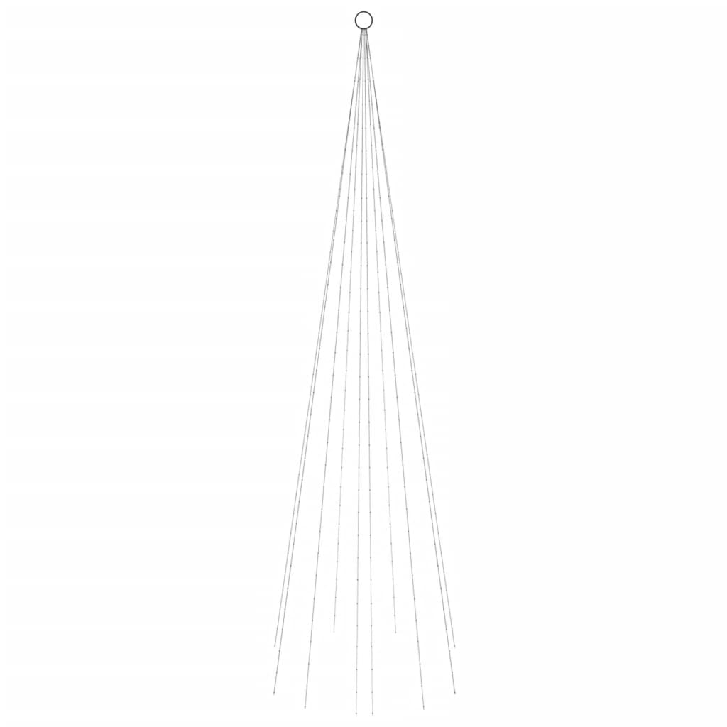 vidaXL Christmas Tree on Flagpole Cold white 310 LEDs 118.1"-2