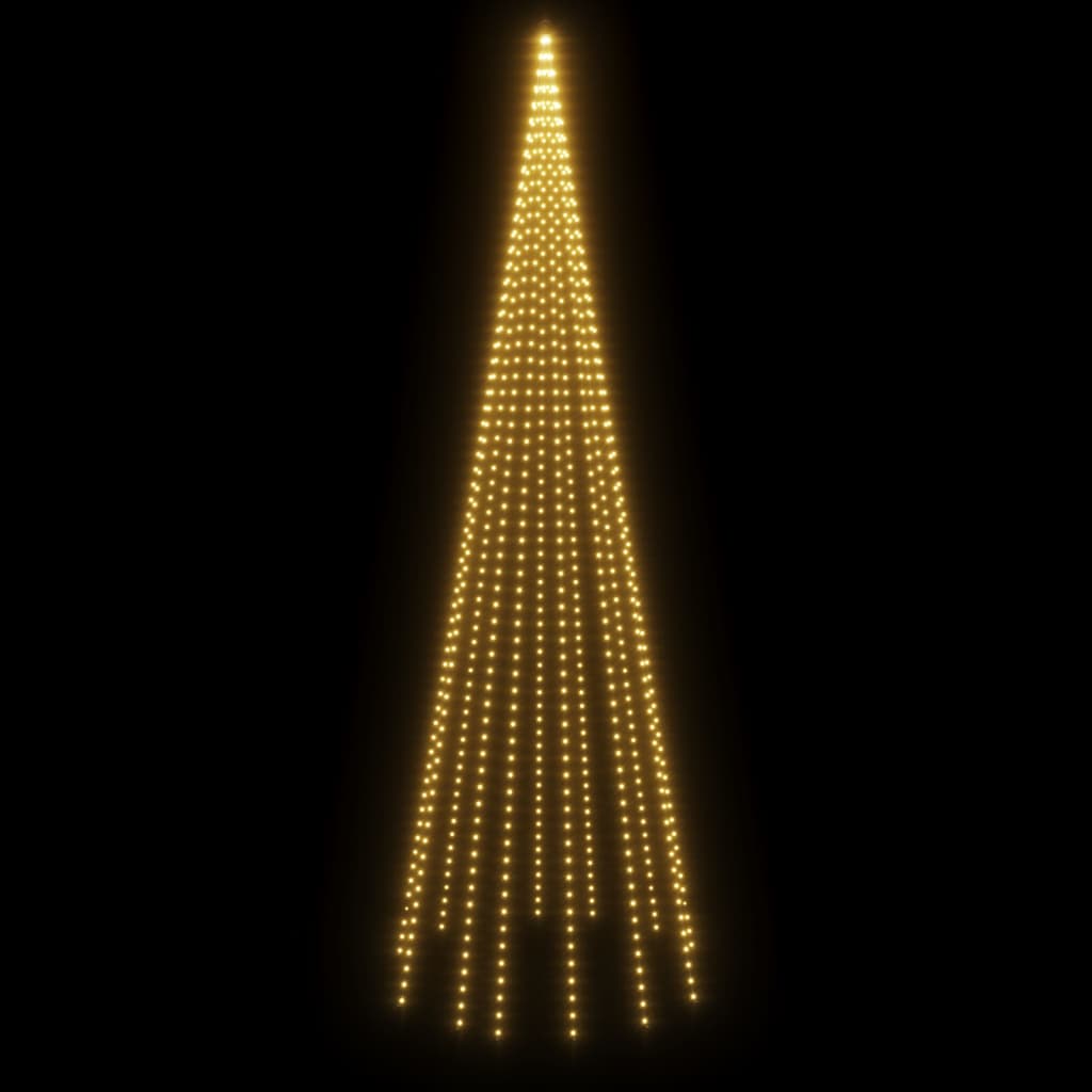 Christmas Tree on Flagpole Warm White 732 LEDs 16 ft-1