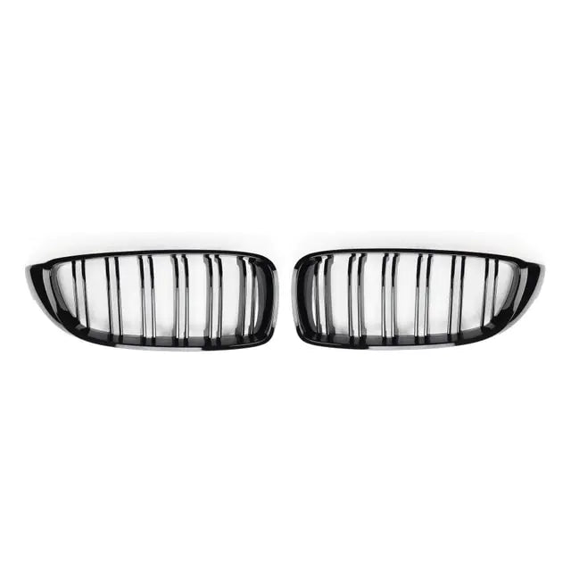 Bright Black Front Kidney Grille Slat M4 Style Grill