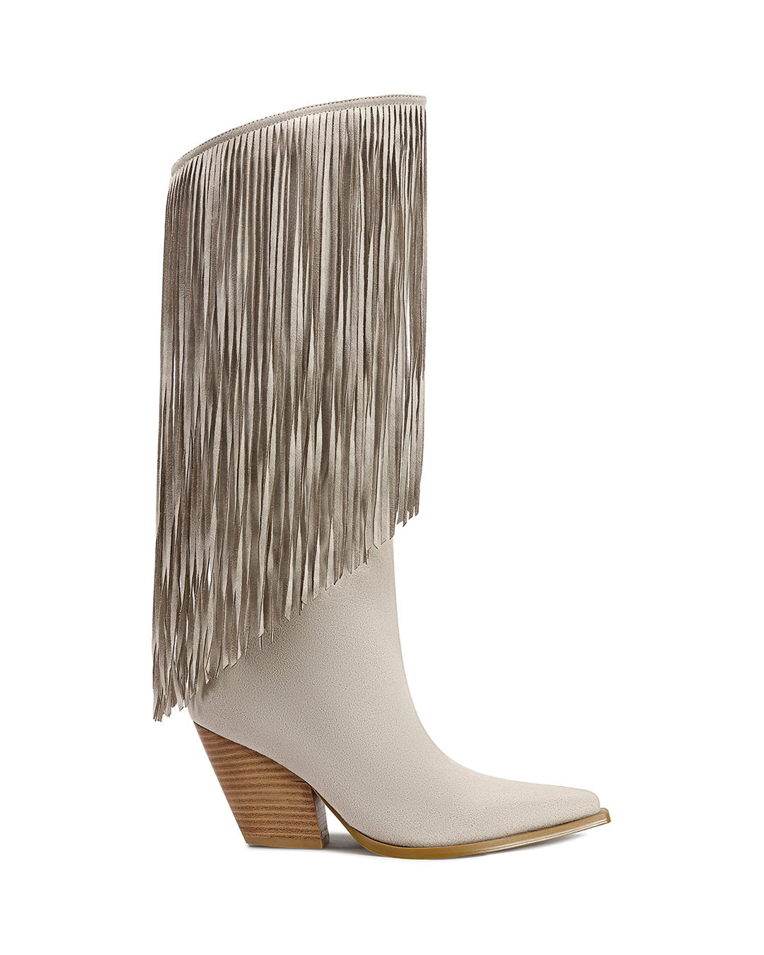 Everly Western Long Cream Suede Cowboy Boots-0