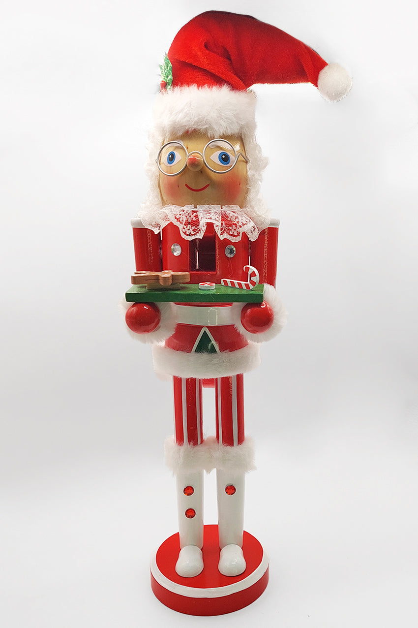 Christmas Santa Nutcracker. Wizardi Classic Wooden Festive Decoration F07M6-6 Gnom-0