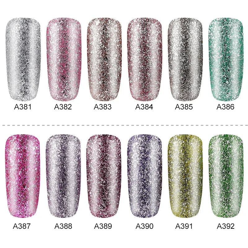 Hybrid Varnishes Gel Nail Polish Set Glitter