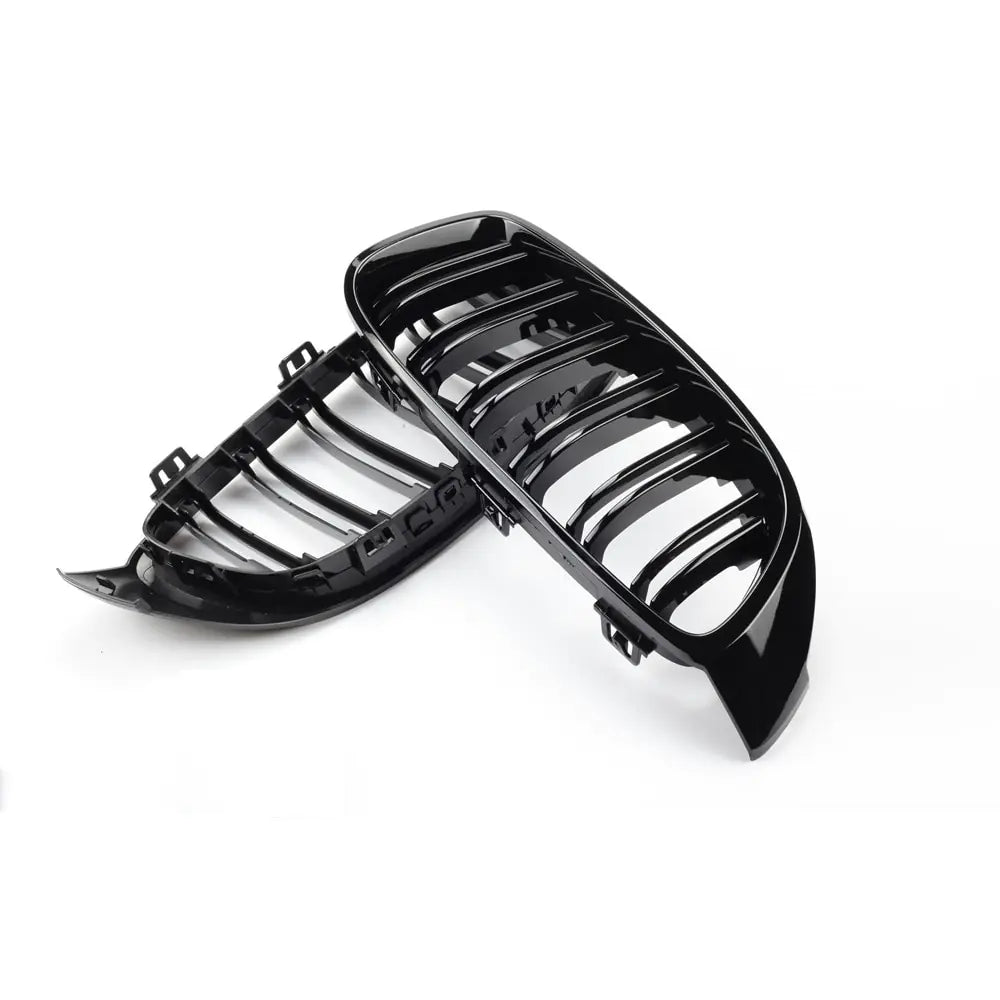 Bright Black Front Kidney Grille Slat M4 Style Grill