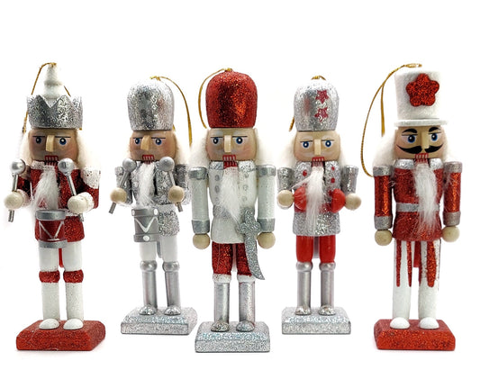 Christmas Nutcracker Set. Wizardi Classic Wooden Festive Decoration F07M14-16-N01249-0