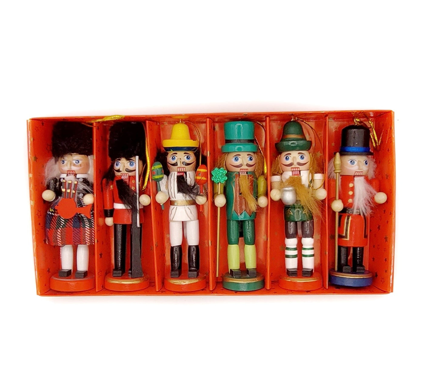 Christmas Nutcracker Set. Wizardi Classic Wooden Festive Decoration F07M14-9-N01612-1