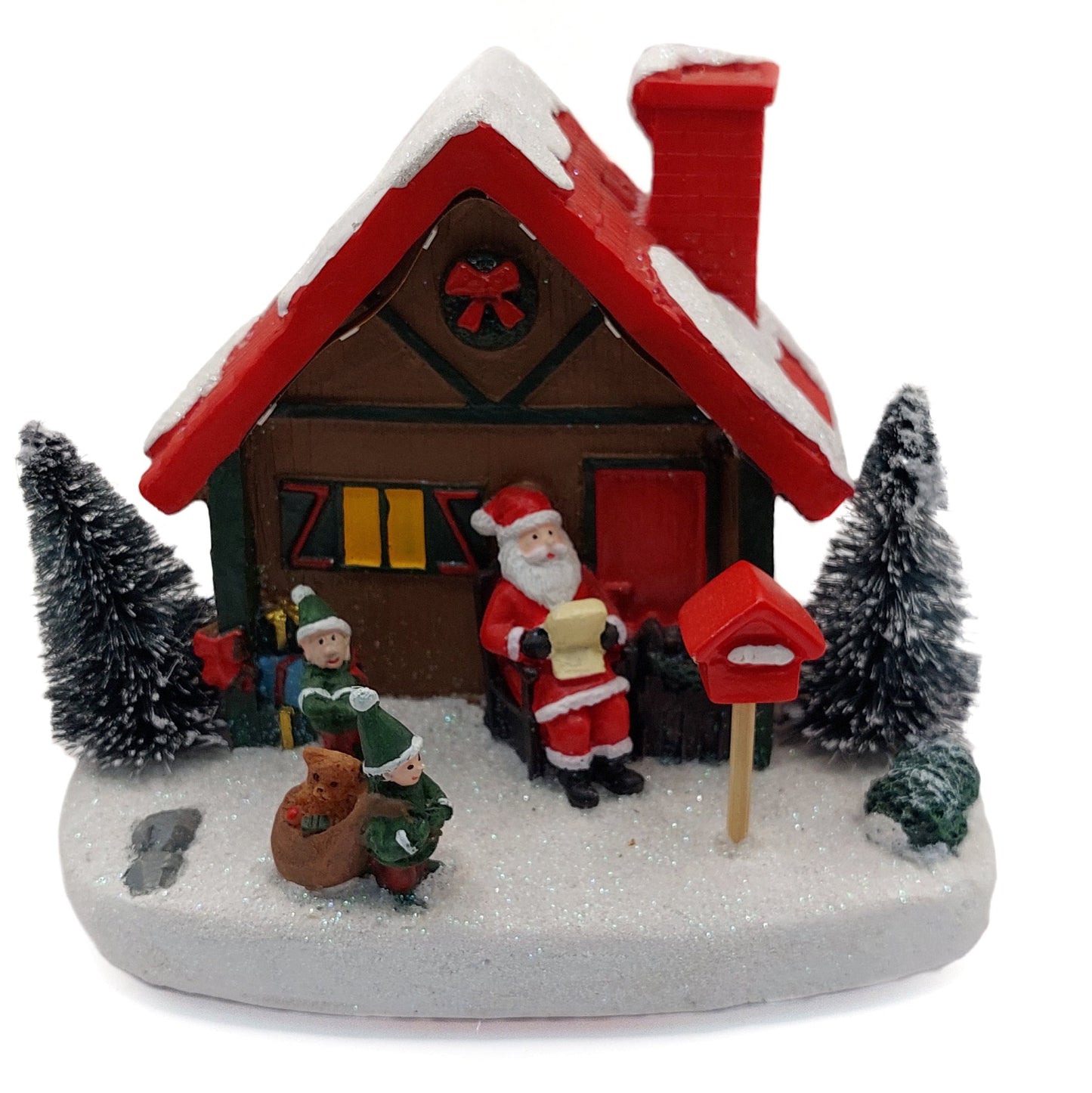 Christmas Cottage with Santa. Village Wizardi F07-N1-7-578A-0