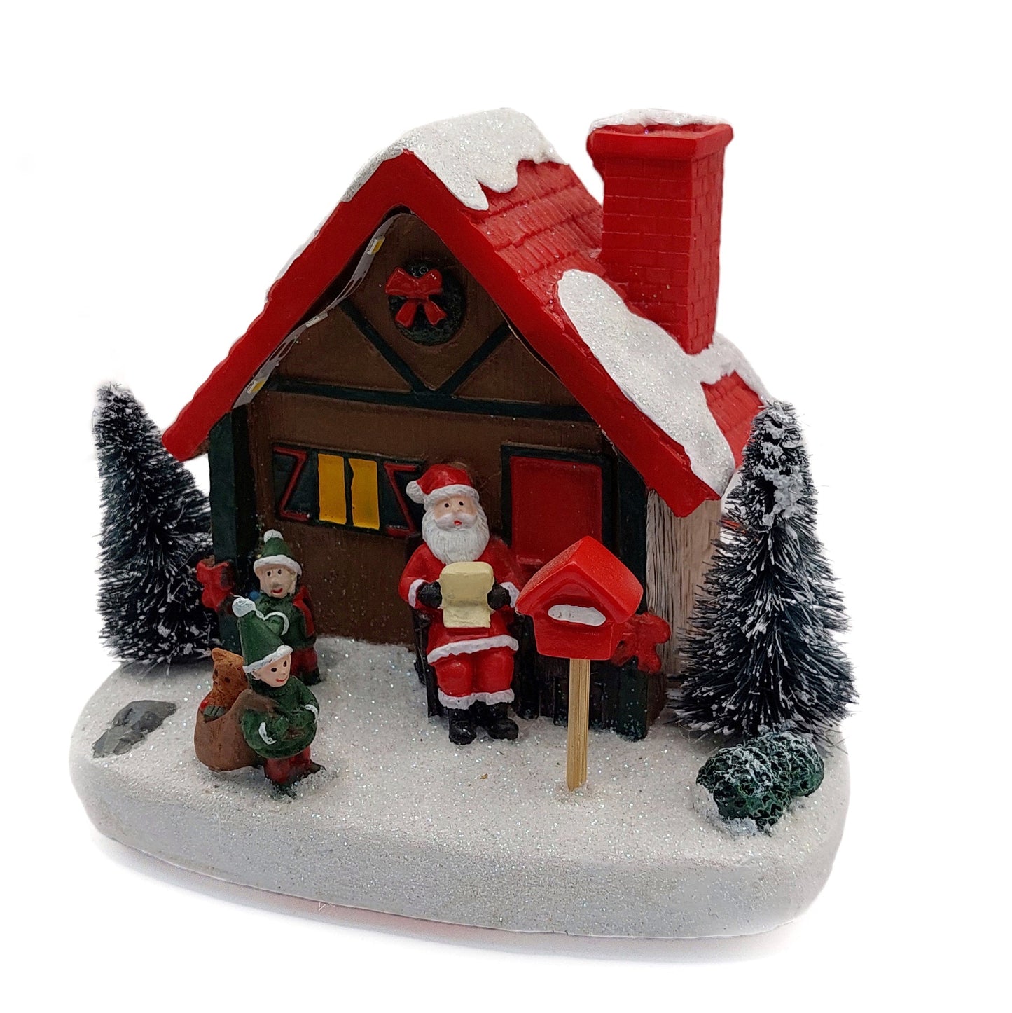 Christmas Cottage with Santa. Village Wizardi F07-N1-7-578A-1