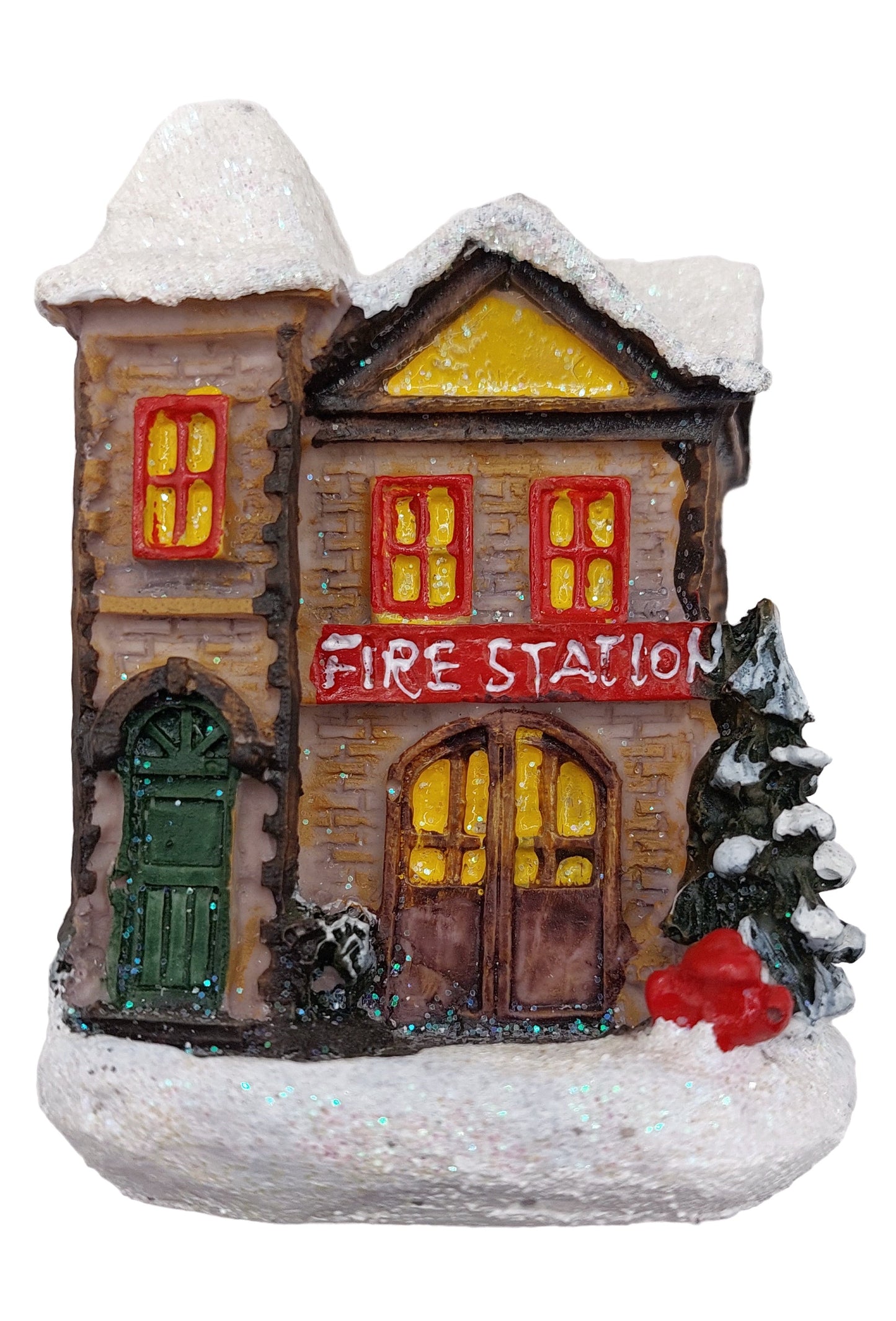 Fire Station Christmas Village Wizardi F07-N1-9-6542C-0