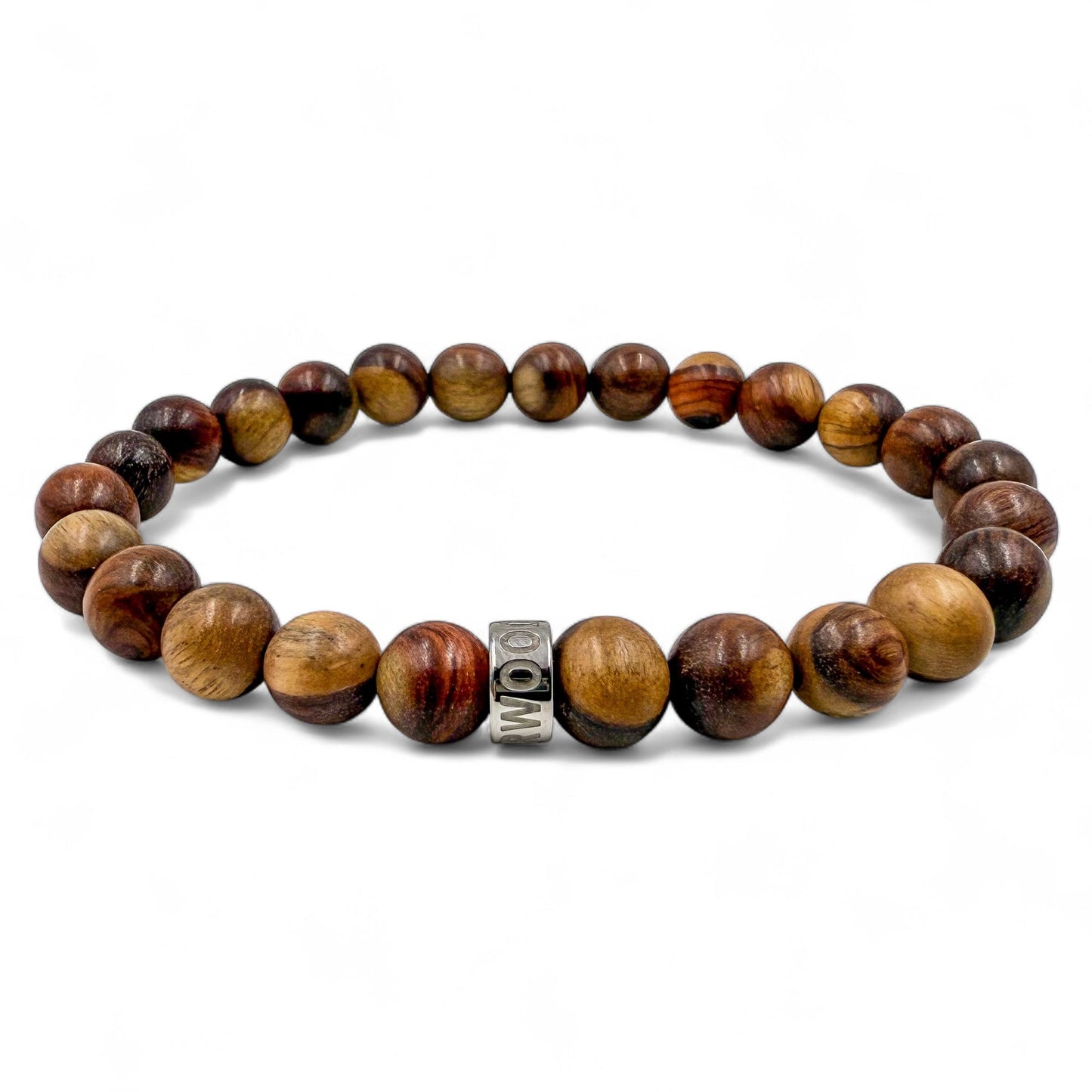 Made to Order Cascade-Cold Canyon Mahogany Wood Beaded Men's Bracelet-3