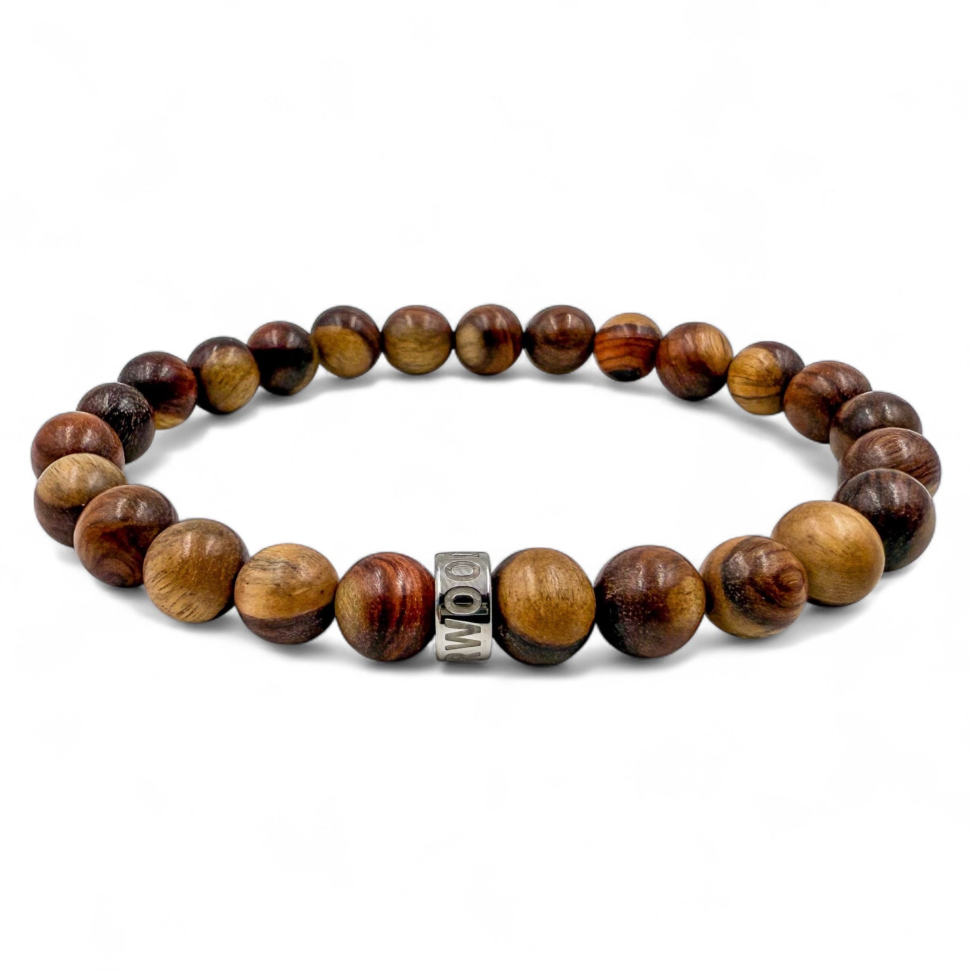 Made to Order Cascade-Cold Canyon Mahogany Wood Beaded Men's Bracelet-3