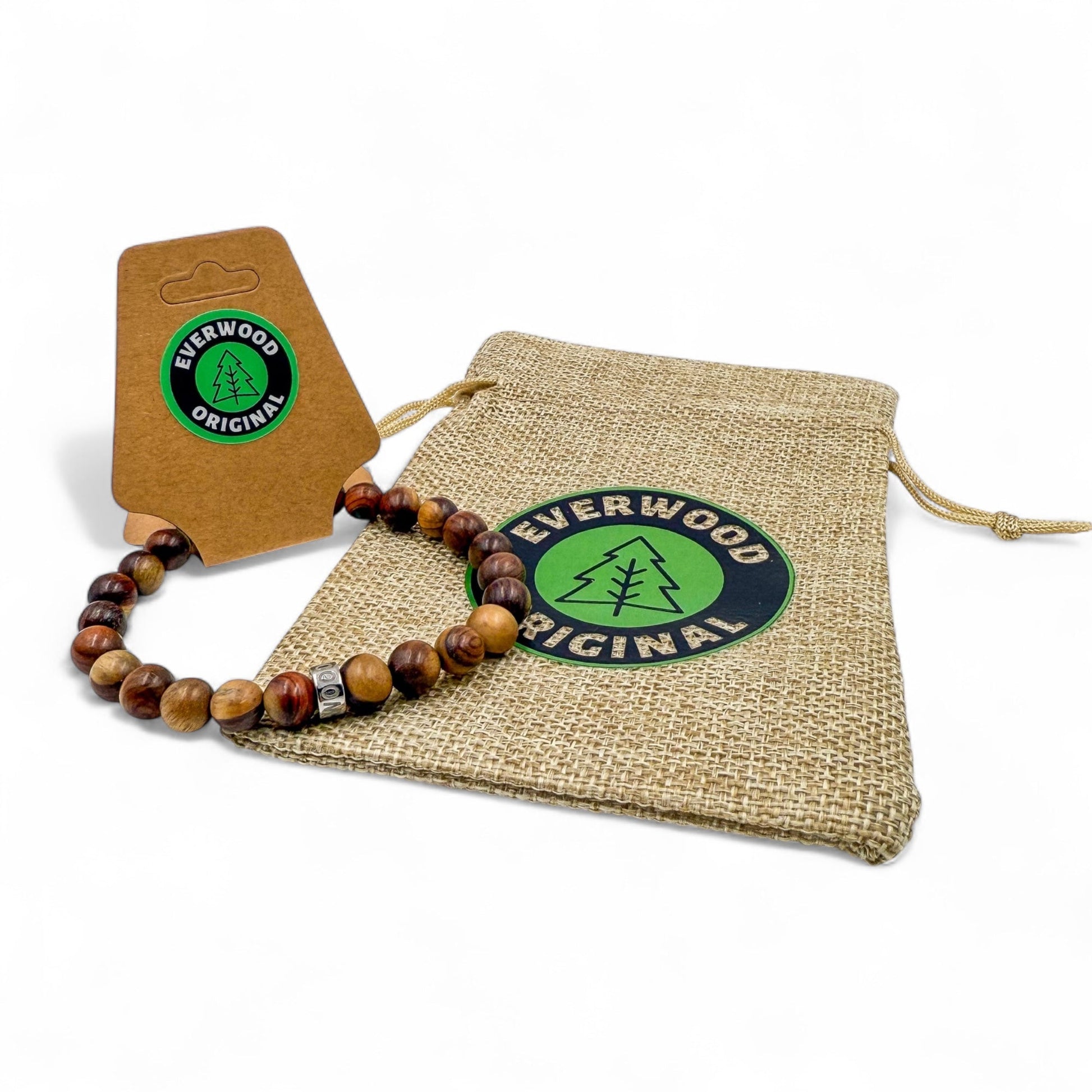 Made to Order Cascade-Cold Canyon Mahogany Wood Beaded Men's Bracelet-2