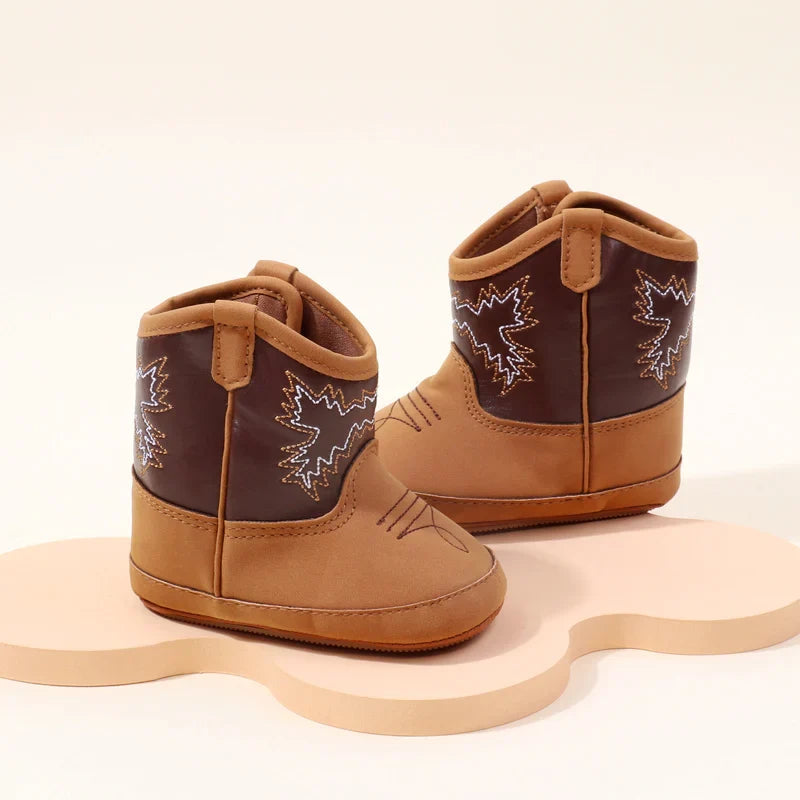 Soft Breathable Western Baby Boots-4