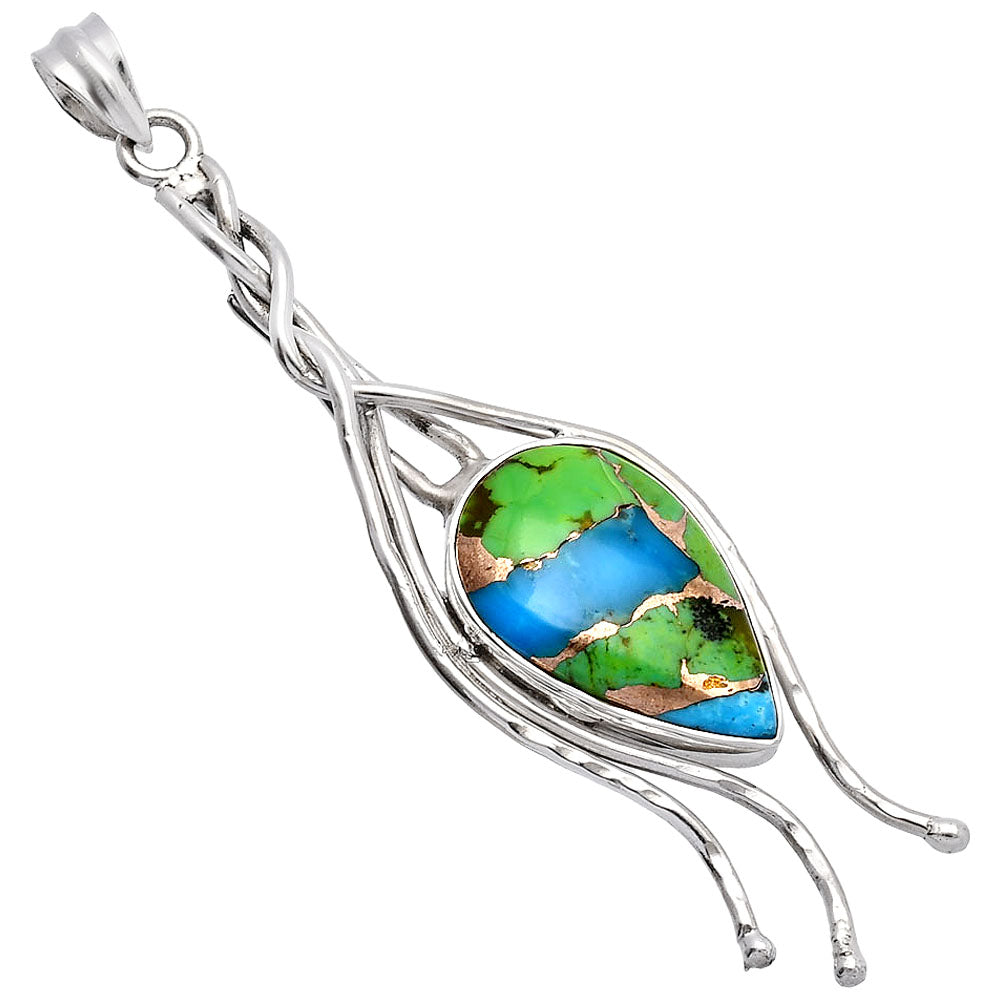 Kingman Blue Turquoise 925 Sterling Silver-1