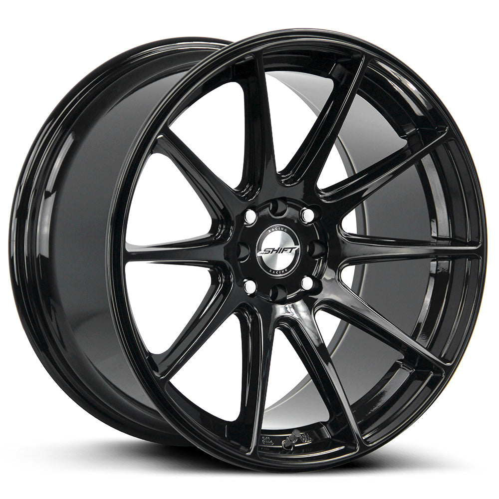 All Gloss Black H34 Gear Wheels 18 Inch 9 Hole Spoke Aluminum Alloys Automotive rims-0