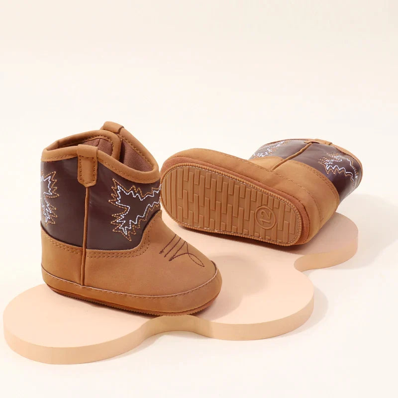 Soft Breathable Western Baby Boots-3