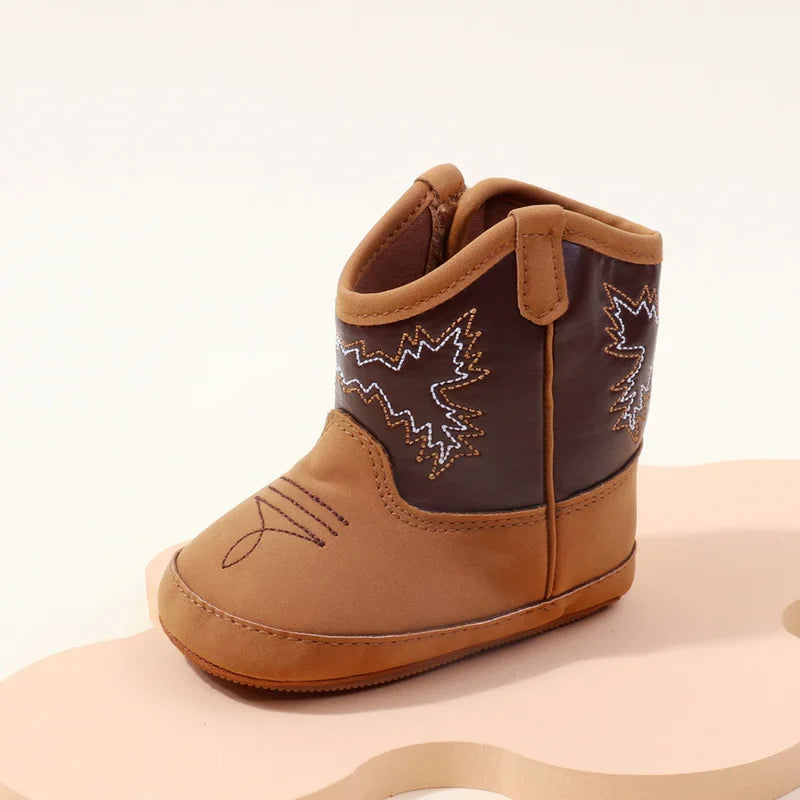 Soft Breathable Western Baby Boots-5