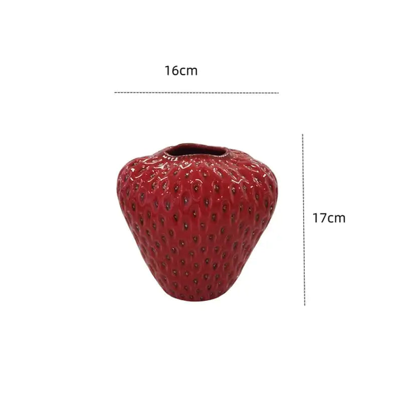 Cartoon Strawberry Ceramic Vase