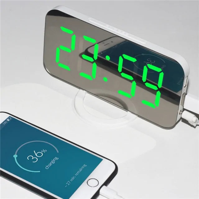 LED Mirror Clock