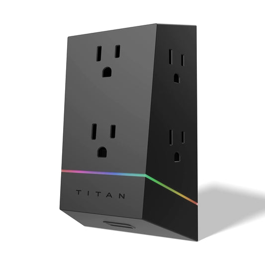Titan 6-Port Surge Guard with Color LED Strip & Gaming Hub