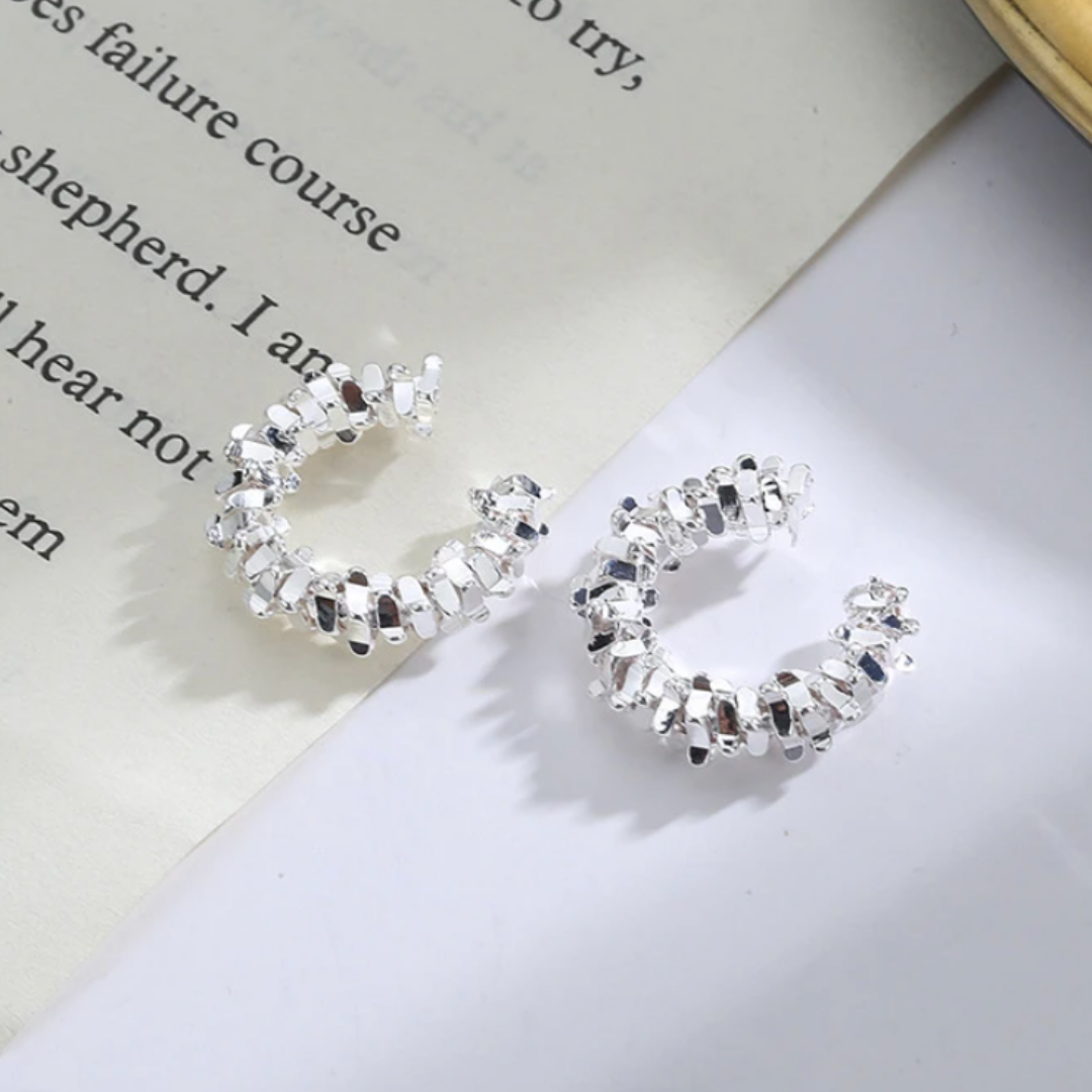 Gold Plated Star Ear Cuffs Irregular No Piercing Design-1