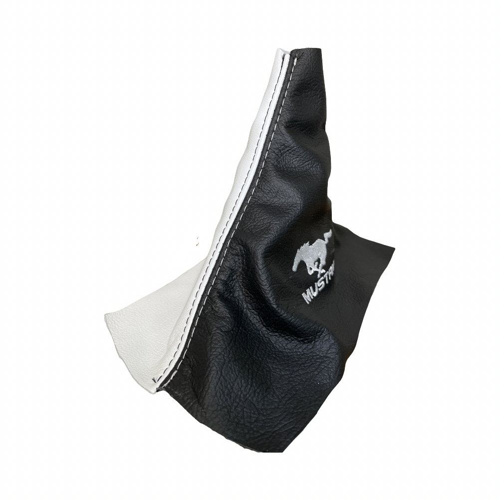 New Embroidered Real Leather MANUAL Shift Boot Cover For Ford Mustang GT 2005 2006 2007 2008 2009 2010 2011 2012 2013 2014-2
