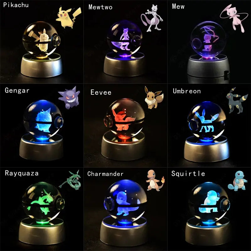 3D Pokémon Crystal Ball Lamp