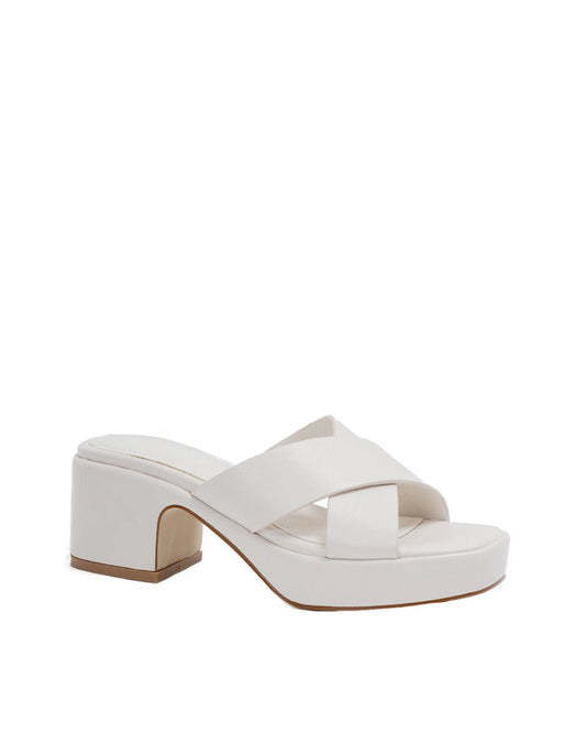 Black Pink White Platform Square Toe Padded Sandal-0