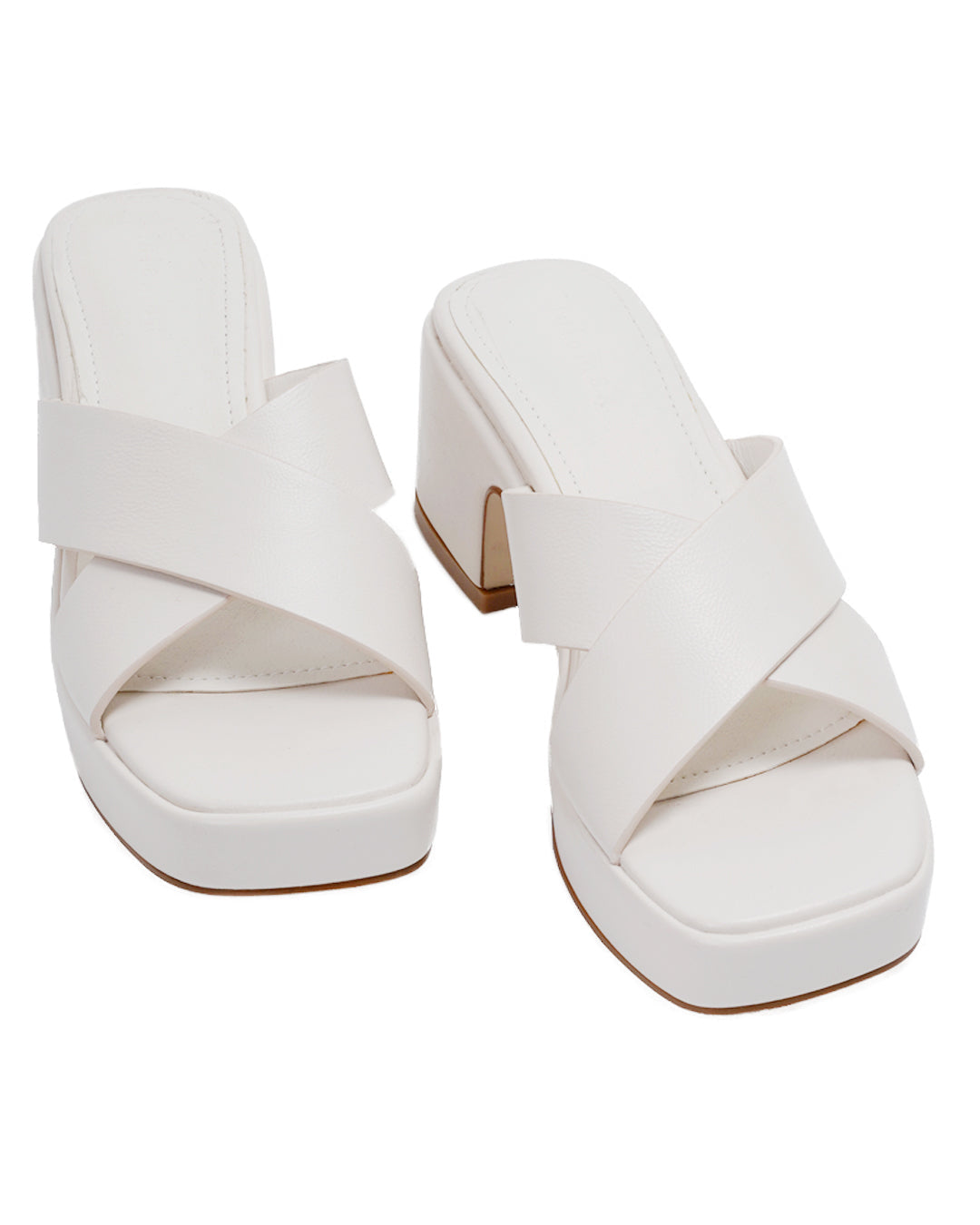 Black Pink White Platform Square Toe Padded Sandal-3